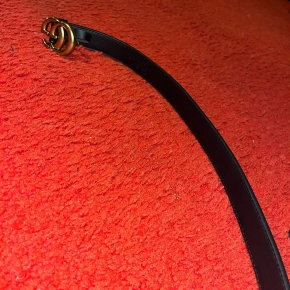 Gucci GG Marmont Brass/ leather belt. - Picture 4 of 4